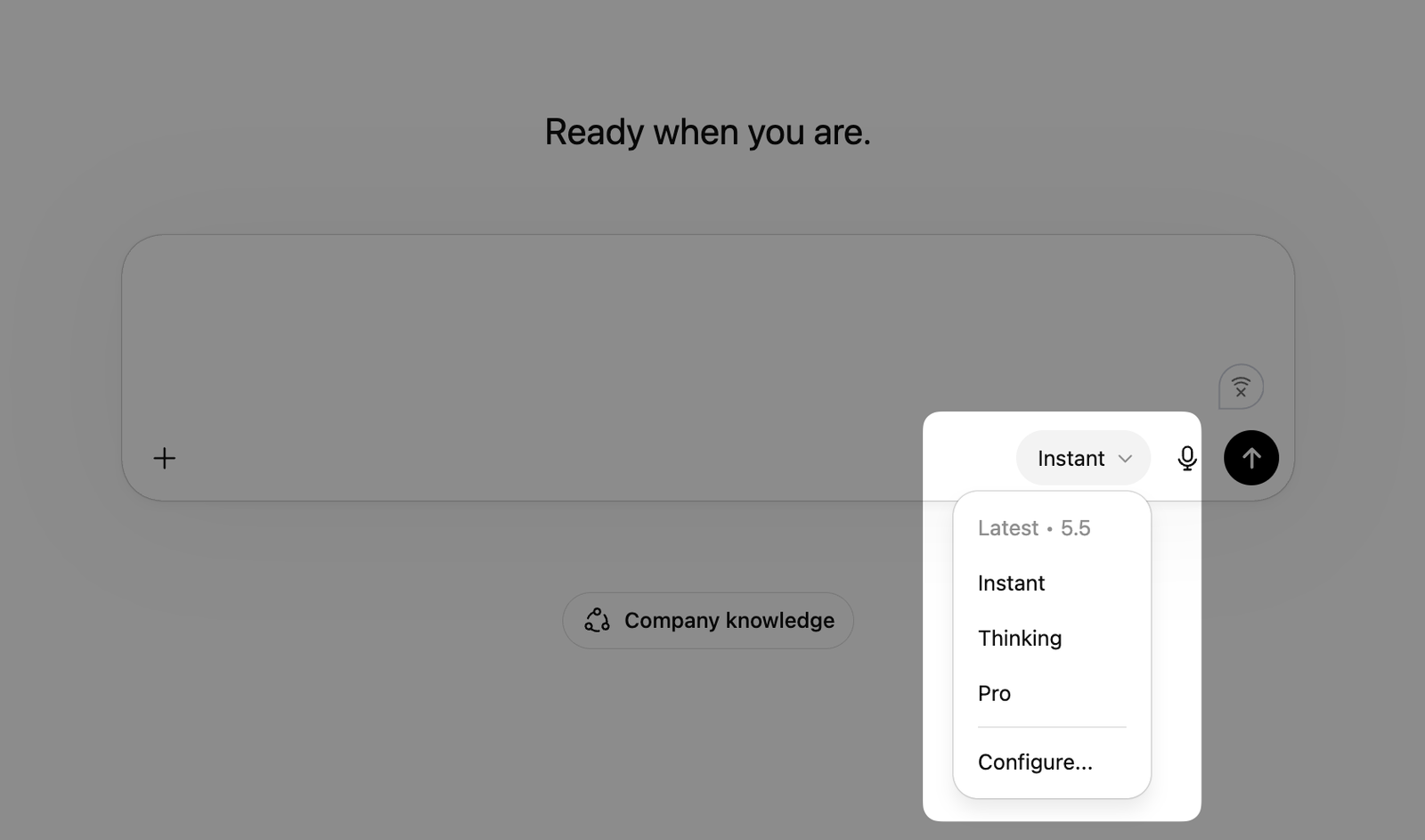 Different thinking modes in ChatGPT