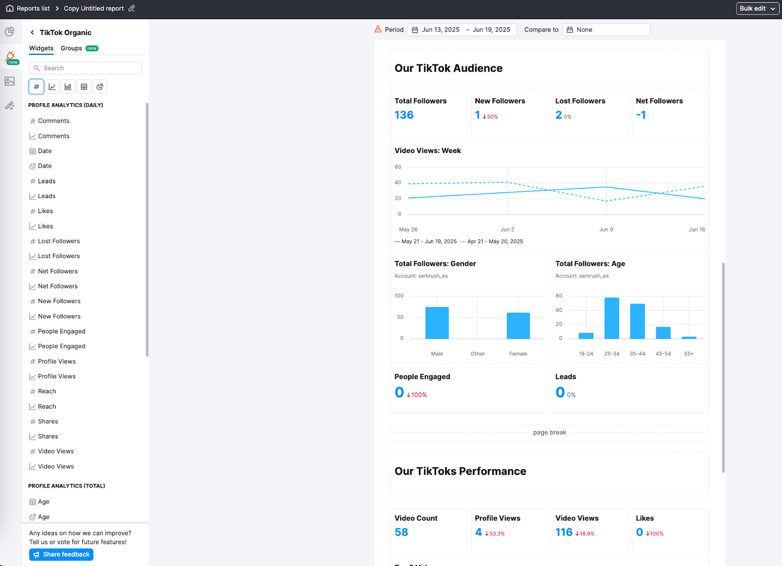 Integrations in My Reports image 21